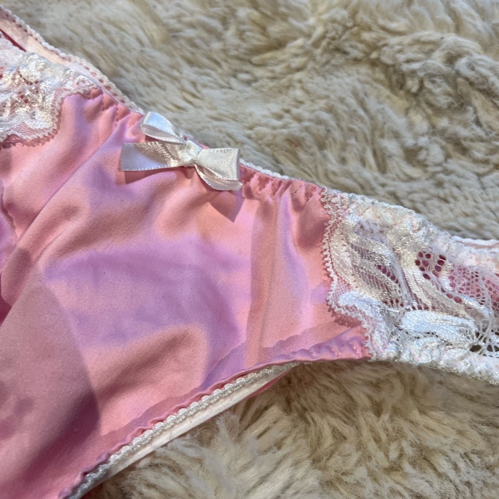 2 pairs of pink satin